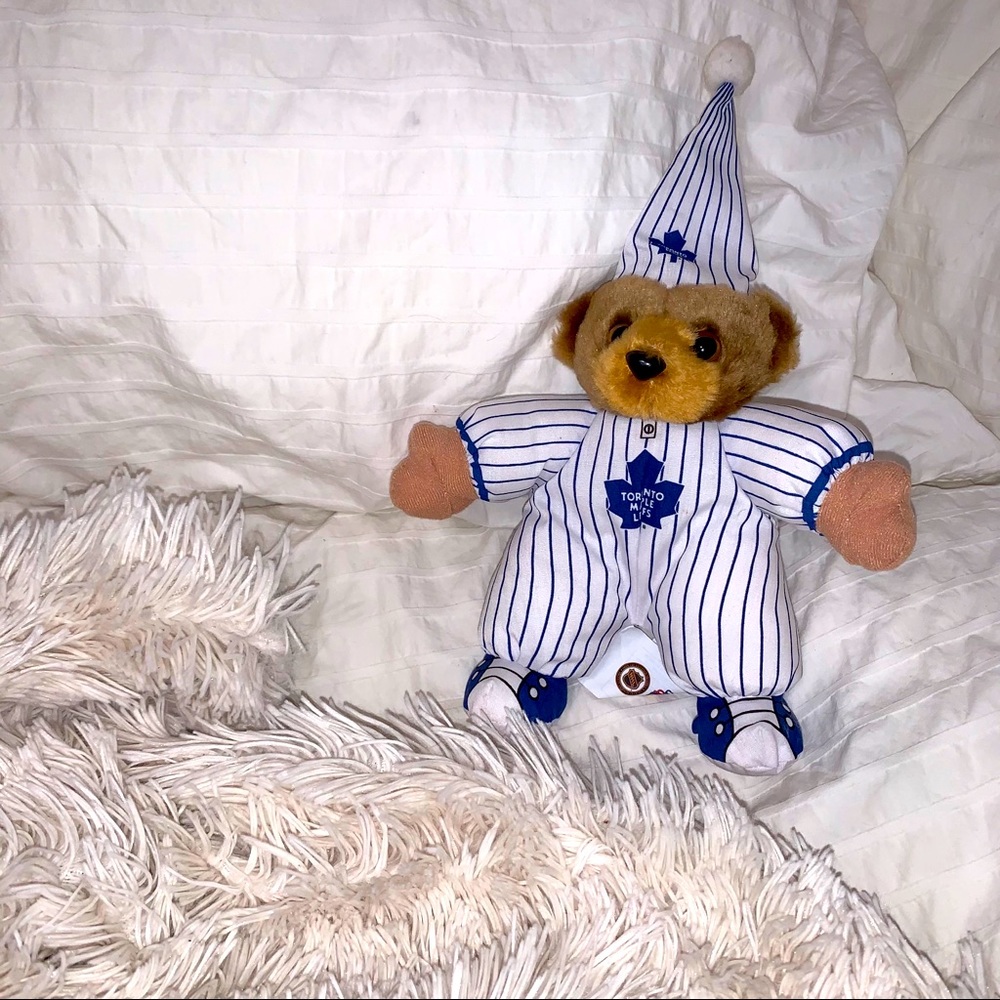 Vintage Toronto Maple Leafs baby teddy bear